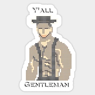 A Cowboy, Cross Stitch Designs Sticker